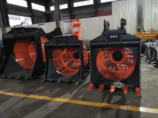 Hydraulic Rotating Stone Screening Mesh thay đổi Rotating Screening Bucket cho máy đào 7-10t